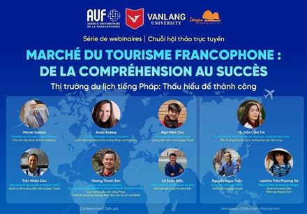 Tháng 7, Khoa Du lịch khởi động tổ chức chuỗi hội thảo trực tuyến "Thị trường du lịch tiếng Pháp: Thấu hiểu để thành công"
